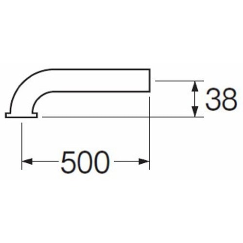 SANEI ＰパイプH71-66-25X500 25Ｘ500mm