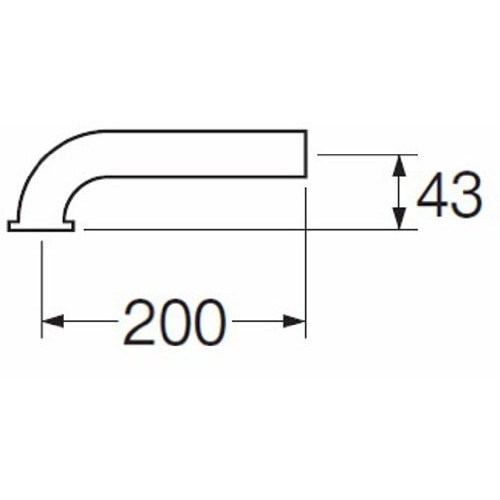 SANEI ＰパイプH71-66-32X200 32Ｘ200mm