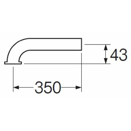 SANEI ＰパイプH71-66-32X350 32Ｘ350mm