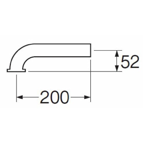 SANEI ＰパイプH71-66-38X200 38Ｘ200mm