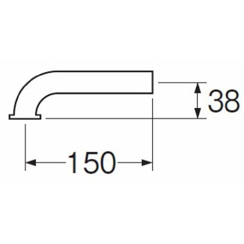 SANEI ＰパイプH71-66-25X150 25Ｘ150mm