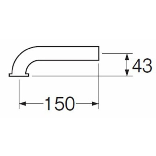 SANEI ＰパイプH71-66-32X150 32Ｘ150mm