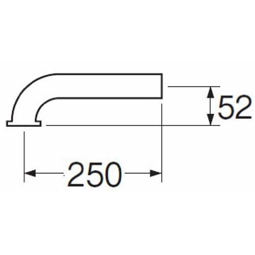 SANEI ＰパイプH71-66-38X250 38Ｘ250mm