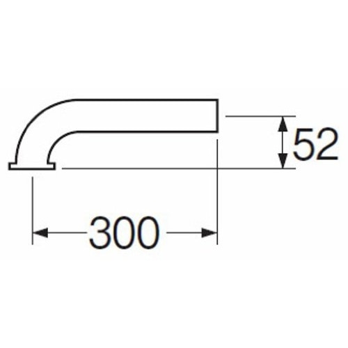 SANEI ＰパイプH71-66-38X300 38Ｘ300mm