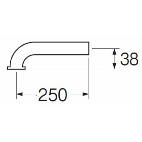 SANEI ＰパイプH71-66-25X250 25Ｘ250mm