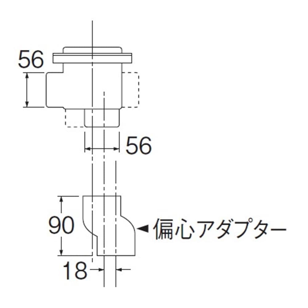 SANEI 浴室排水ユニット（横排水）H903B-600 198Ｘ598mm