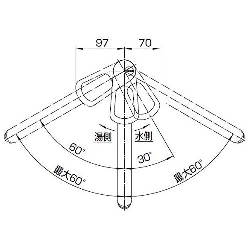 SANEI シングルワンホール混合栓K8712E2TJV-13 標準地仕様