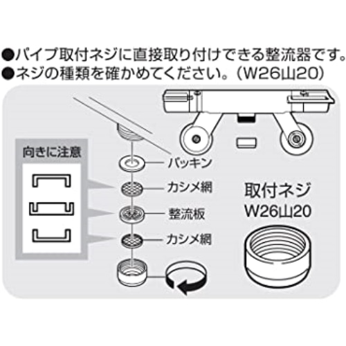 SANEI パイプネジ用整流器 PM283