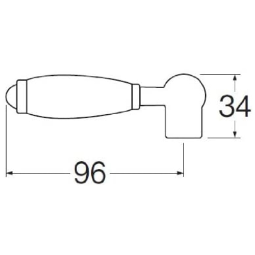 SANEI 陶器レバー（水用） PR2102F-2-B レバー(水用）