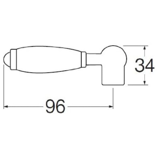 SANEI 陶器レバー（湯用） PR2102F-2-R レバー(湯用）