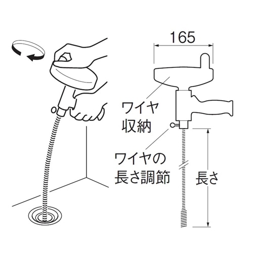 SANEI パイプクリーナーPR802S-3M 3ｍ