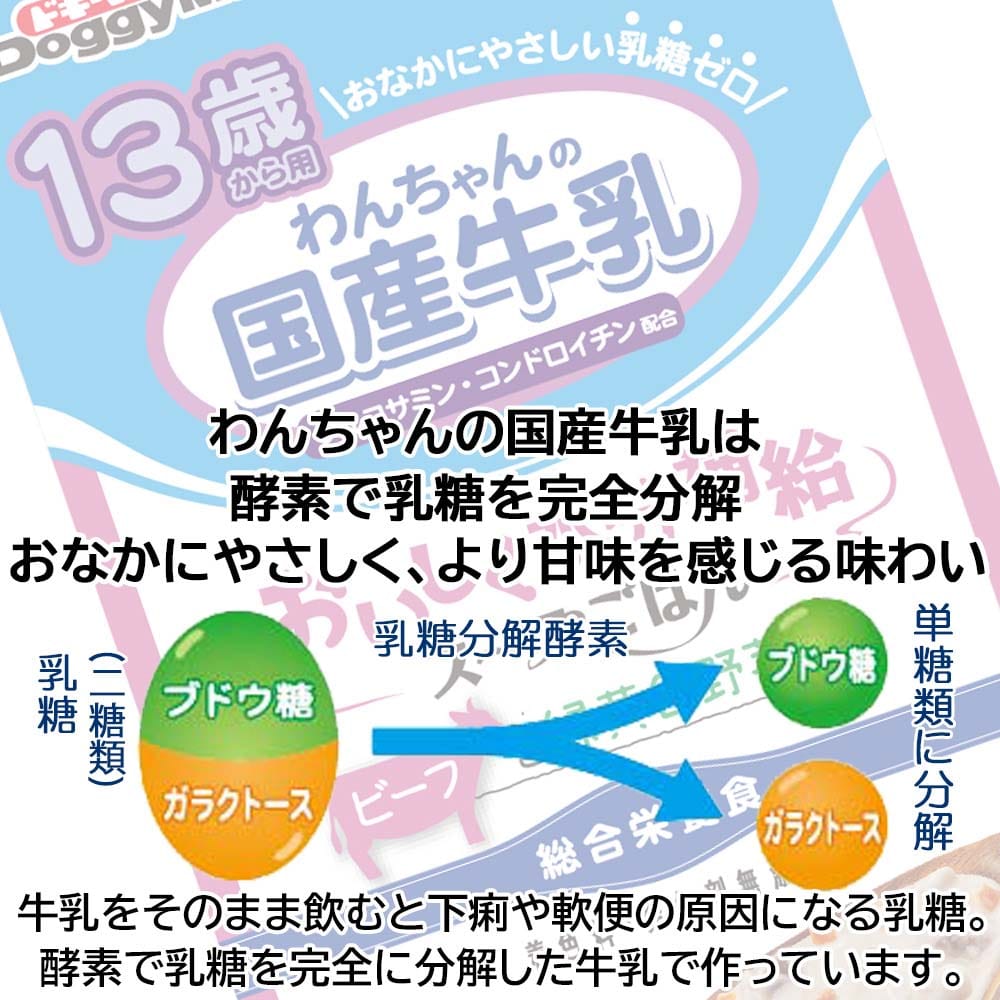 ドギーマン １３歳から用　わんちゃんの国産牛乳スープごはん　ビーフと緑黄色野菜入り80ｇ ビーフと緑黄色野菜入り80ｇ