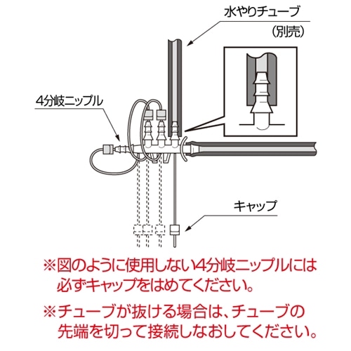 タカギ（takagi)　ジョイント４分岐　４ｍｍホース用　ＧＫＪ１１２