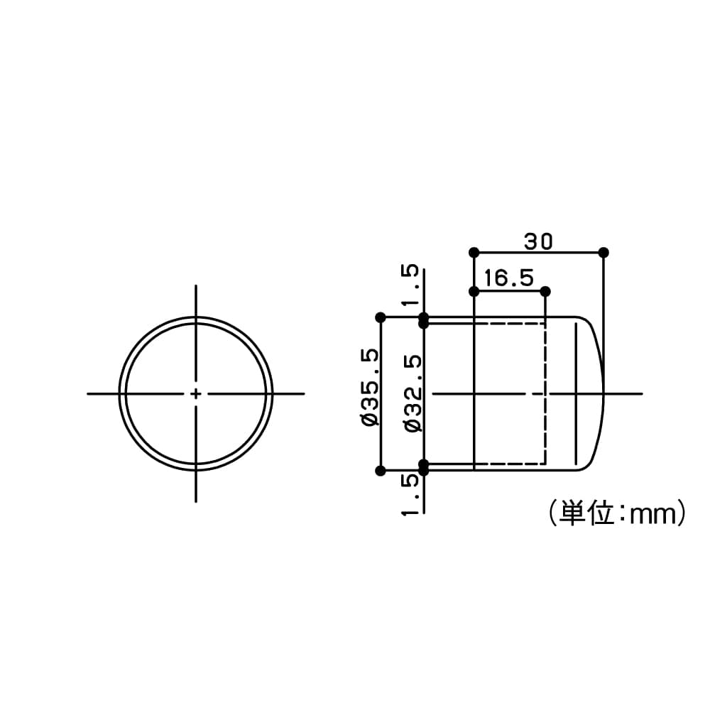 マツロク（マツ六）　エクレ　エンド部分　３２ミリ用　木製エンドキャップ　ＥＬ－７９　Ｍブラウン 木製エンドキャップ　Ｍブラウン