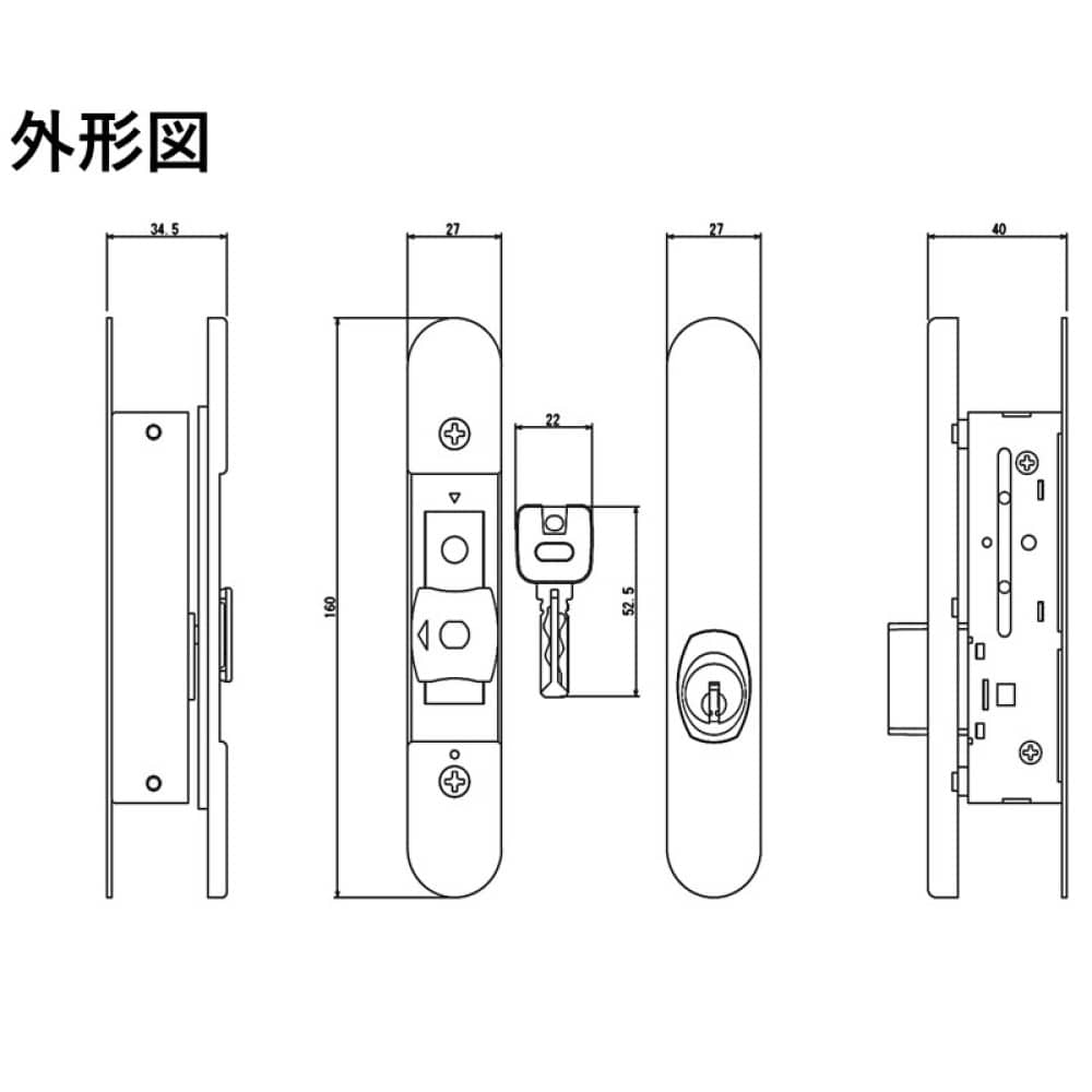 万能引戸錠 ＨＤ－１００