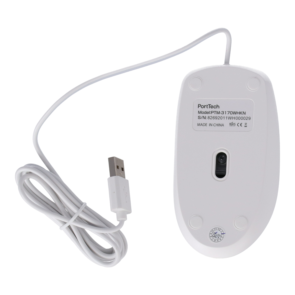 PortTech 有線マウス　ホワイト　ＰＴＭ－３１７０ＷＨＫＮ ホワイト