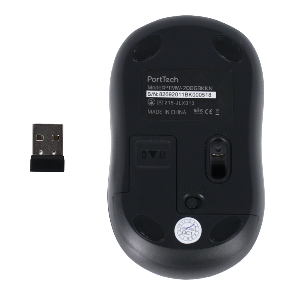 PortTech ワイヤレスマウス　ブラック　ＰＴＭＷ－７０８６ＢＫＫＮ ブラック