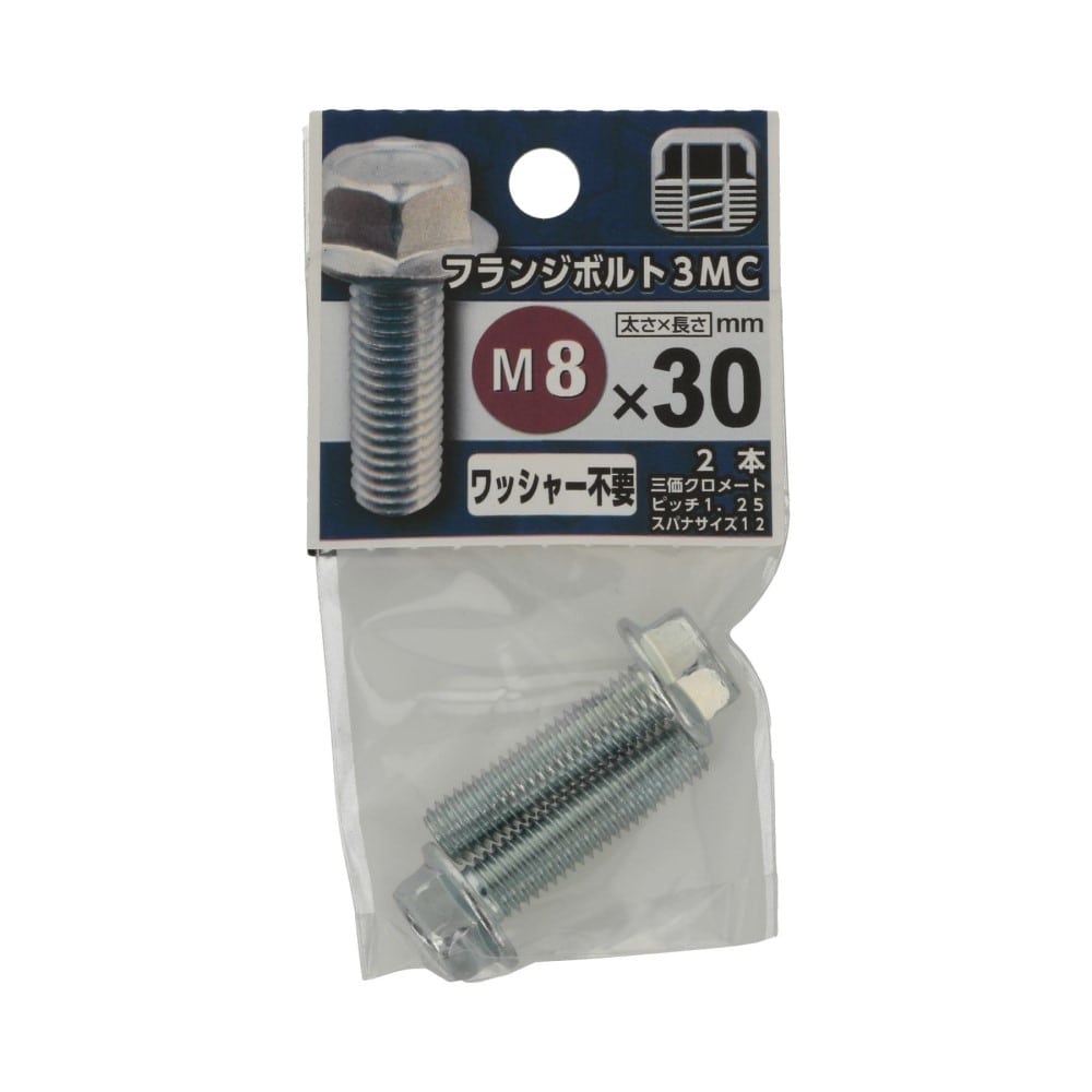 八幡ねじ　フランジボルト３ＭＣ　８×３０ 8×30