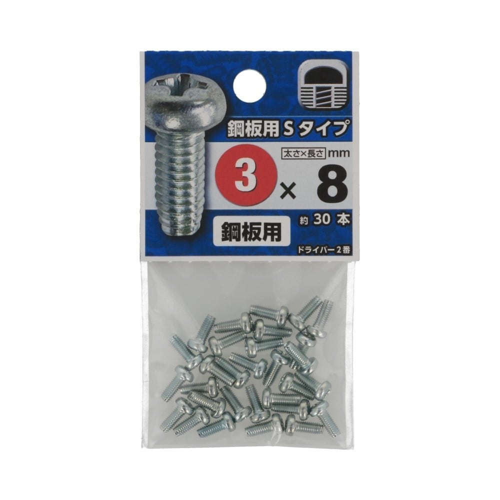 八幡ねじ　鋼板用タイト　ＭＣ　３×８ｍｍ MC 3X8mm