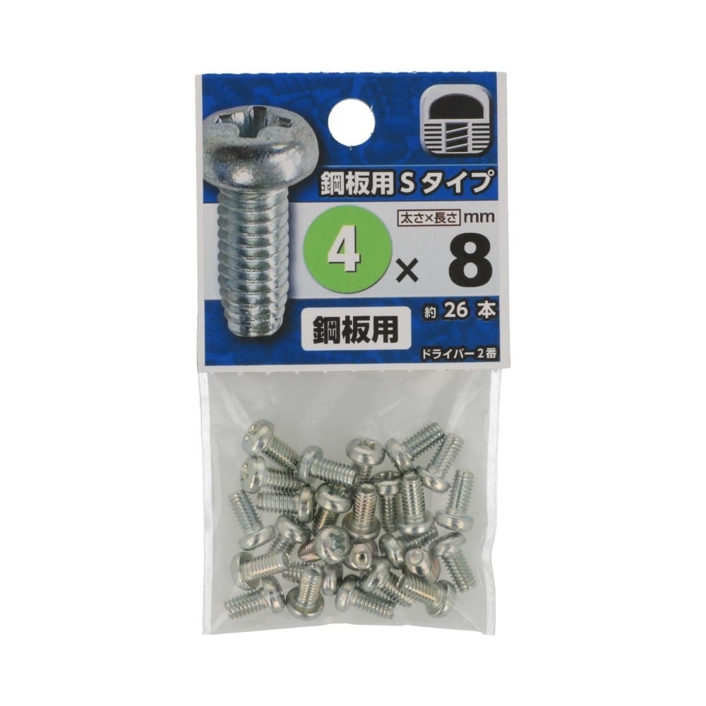 八幡ねじ　鋼板用タイトＳ　４×８ｍｍ 4X8mm