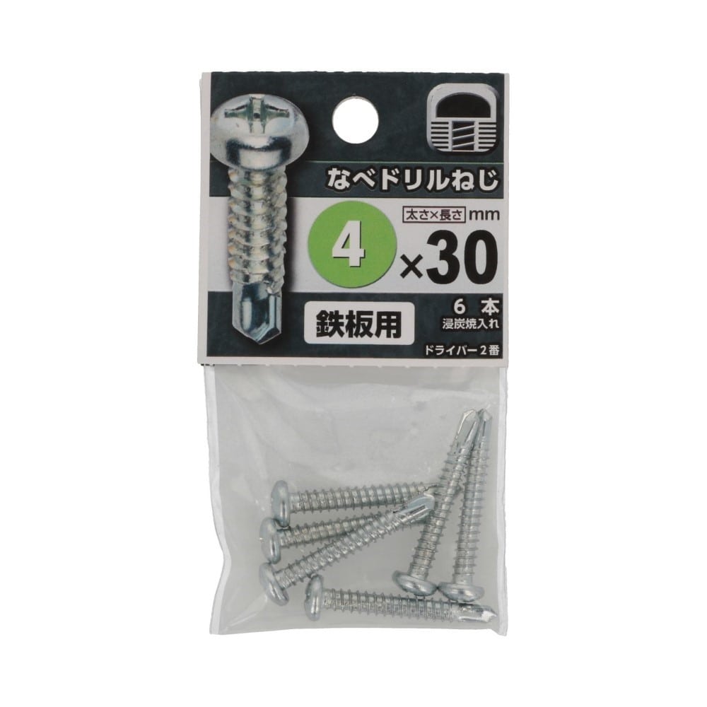 八幡ねじ　なべドリルねじ　４×３０ｍｍ 4X30mm