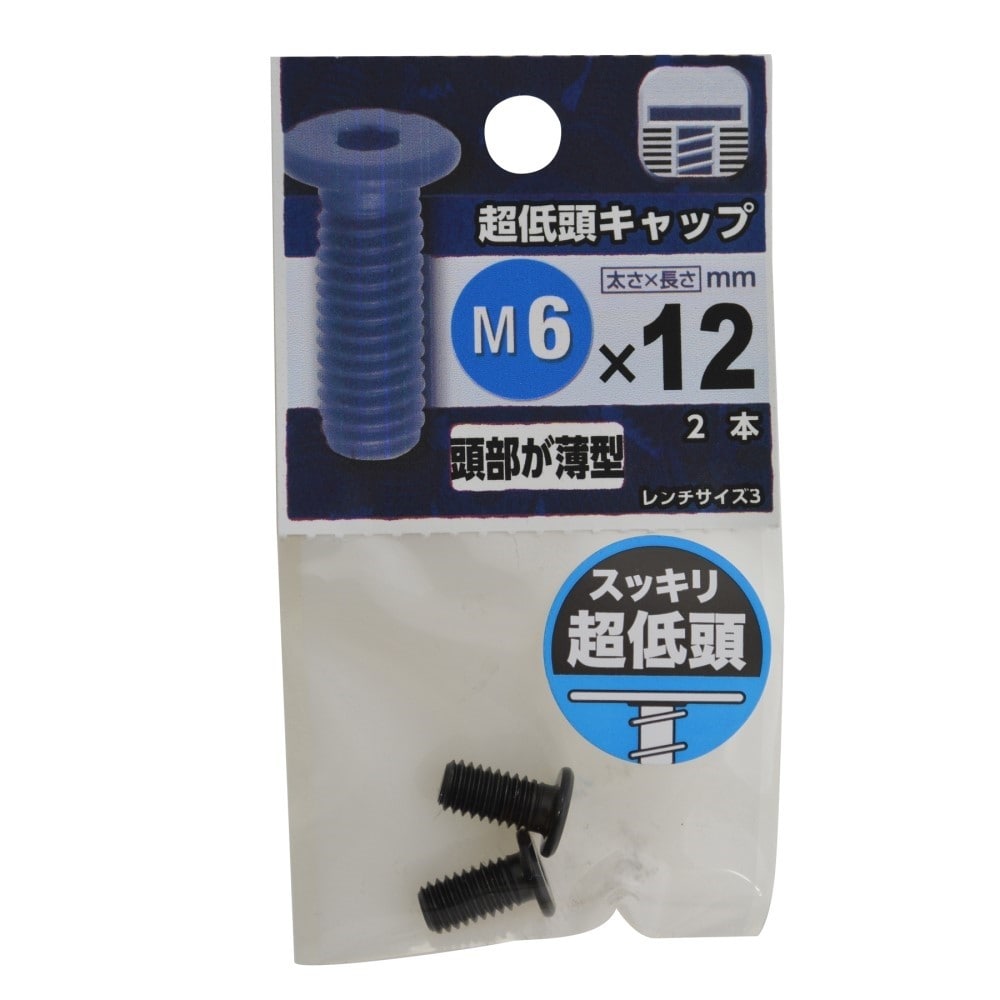 八幡ねじ　超低頭キャップ　Ｍ６×１２ｍｍ M6X12mm