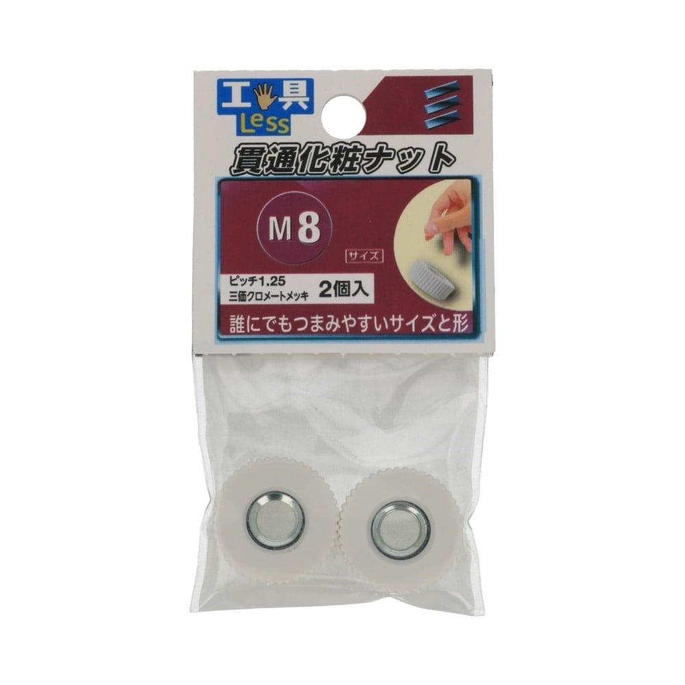 八幡ねじ　貫通化粧ナット　Ｍ８ M8