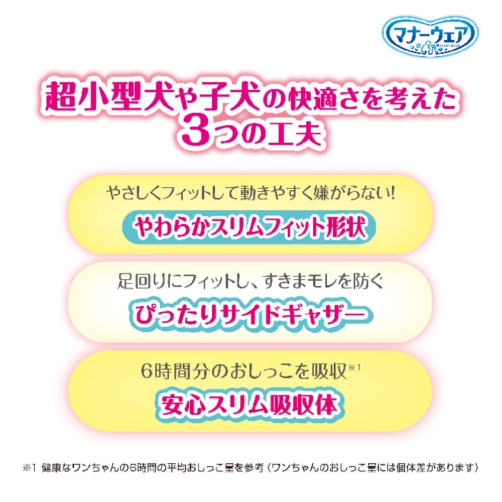 ユニ・チャーム　マナーウェア 女の子用 SSS ドットチェック 42枚　×１２セット