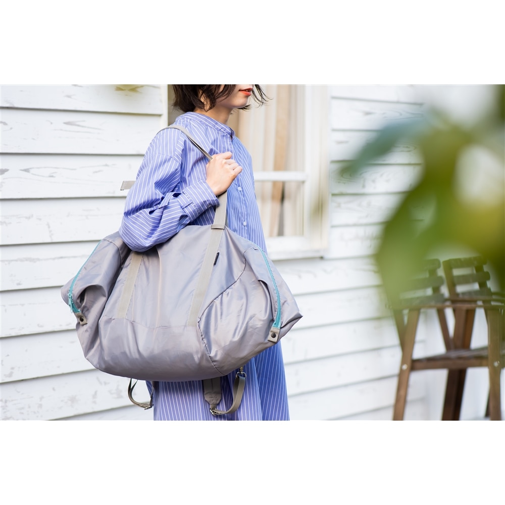 LIFELEX リュックエコバッグ　グレー　ＫＨＫ０５－４４２７