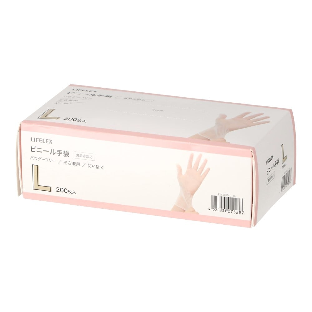 LIFELEX　ビニール手袋Ｌ　２００枚入り L