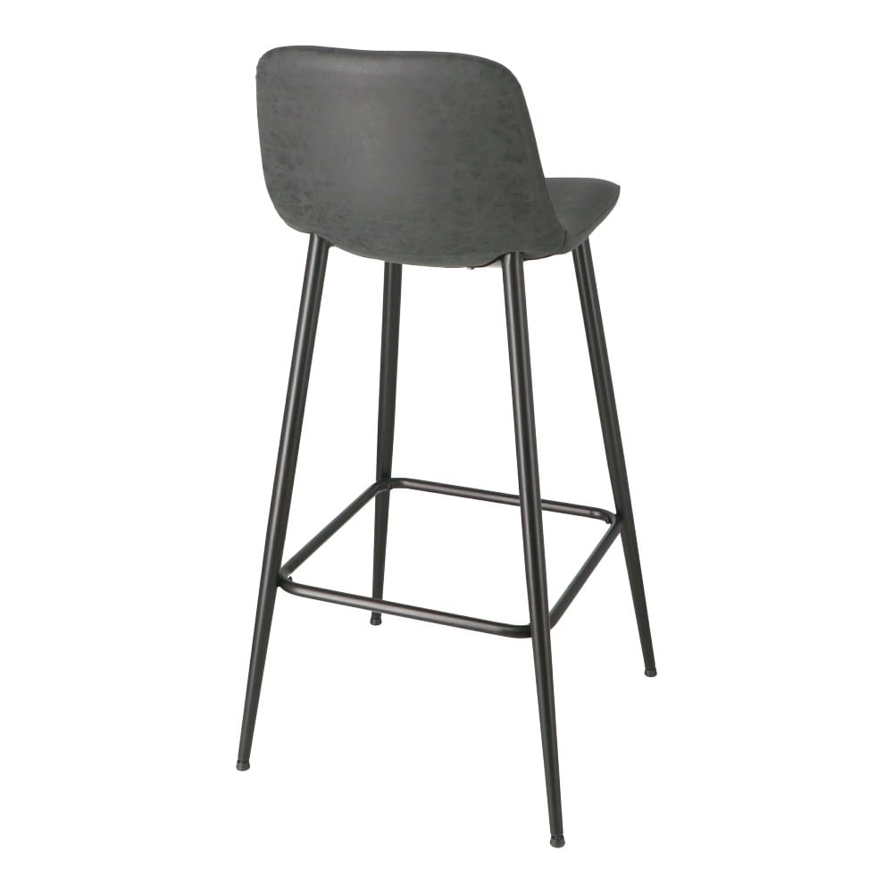 LIFELEX　背もたれ付き４本脚カウンターチェア　ブラック　ＣＧ－２３　×２個セット ２個セット