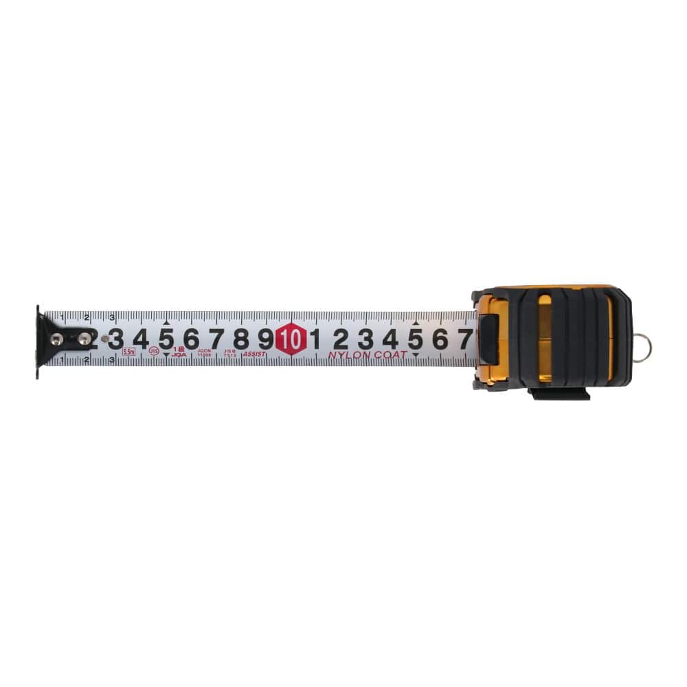 PROACT　コンパクトメジャー　先端マグ爪　長さ５．５ｍ×テープ幅２５ｍｍ　ブラック／ゴールド 5.5m×25mm