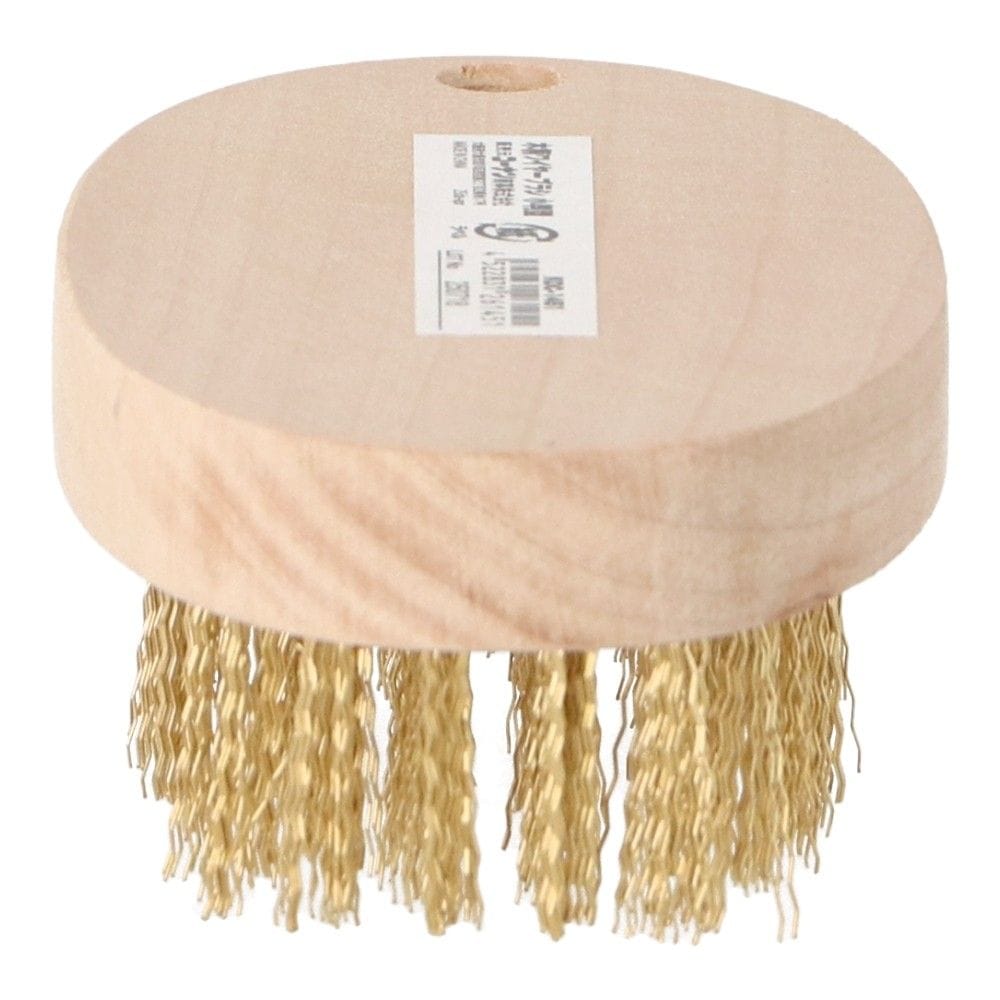 PROACT　木柄ワイヤーブラシ　小判型　金メッキ線 小判型