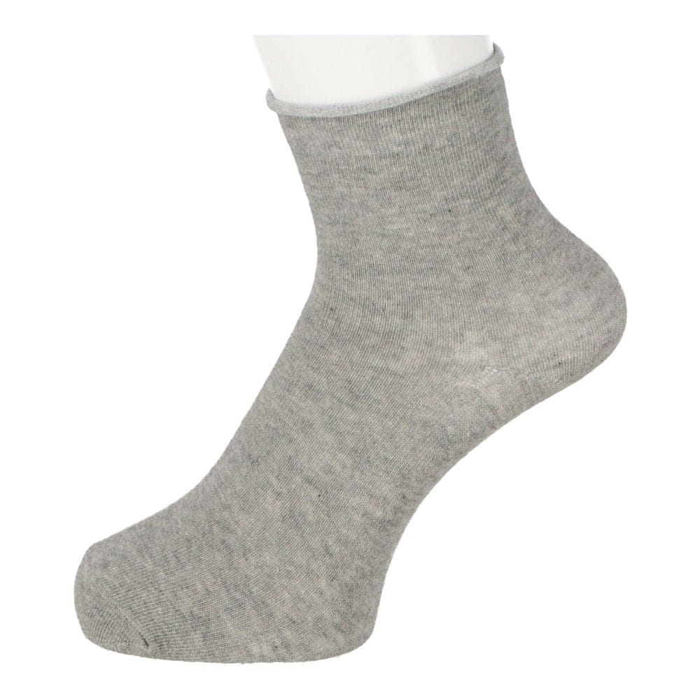 LIFELEX　履き口くるくるソックス　ブルー・グレー　２足組　２３ｃｍ～２５ｃｍ ブルー・グレー