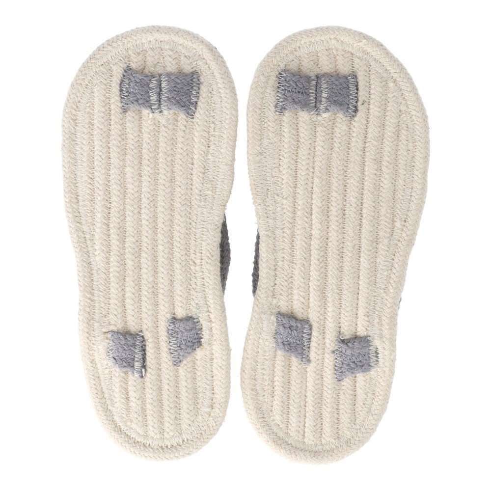 LIFELEX　インド綿スリッパ鼻緒タイプ　グレー　Ｌ L