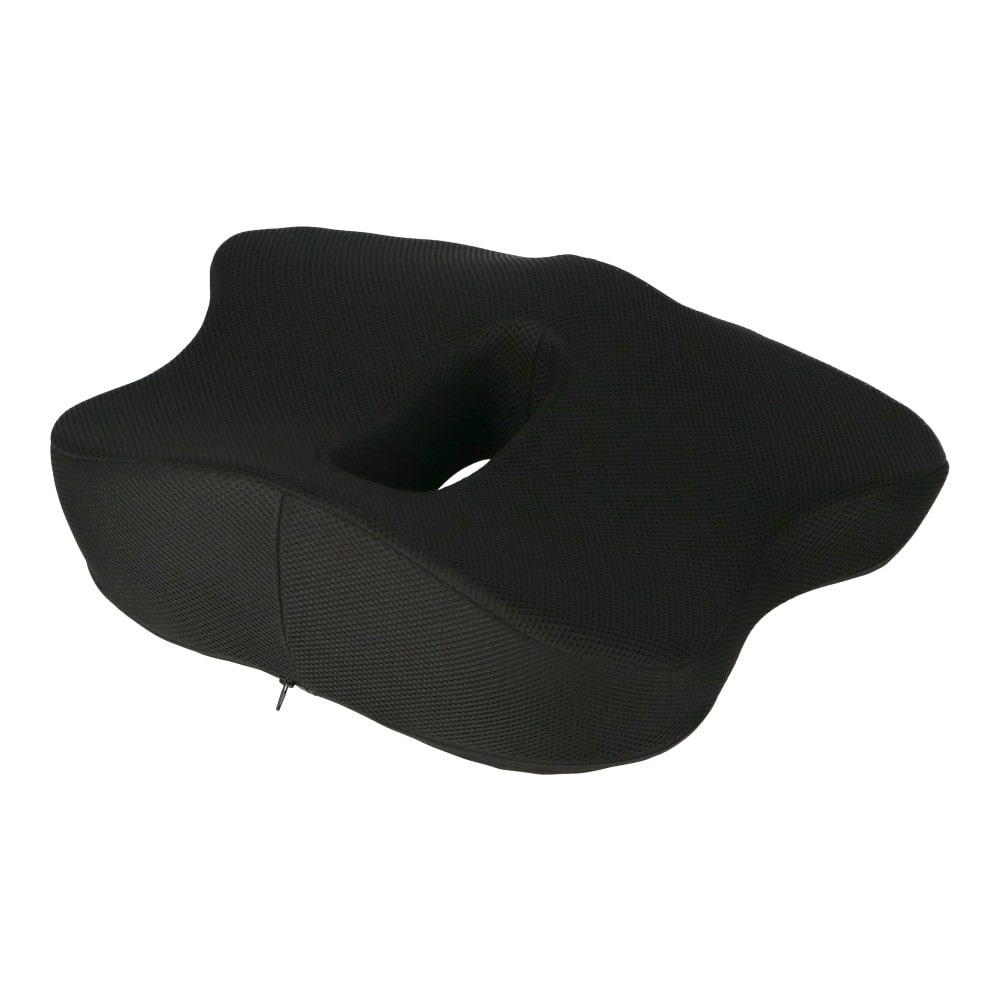 LIFELEX　高反発３Ｄサドルメッシュクッション　４５×４２×１６　ブラック
