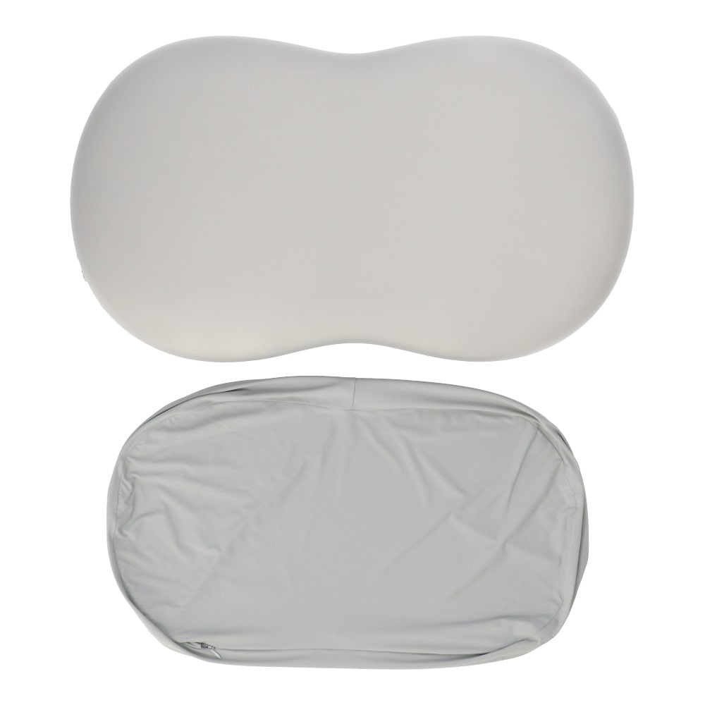 LIFELEX　モッチやわ低反発枕　約４０×７０×８～１０ｃｍ　グレー 約40×70