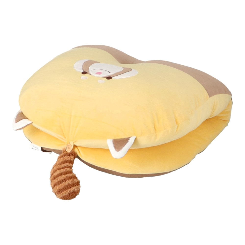 LIFELEX　モチモチアニマルロングクッション　レッサーパンダ　イエロー レッサーパンダ・イエロー
