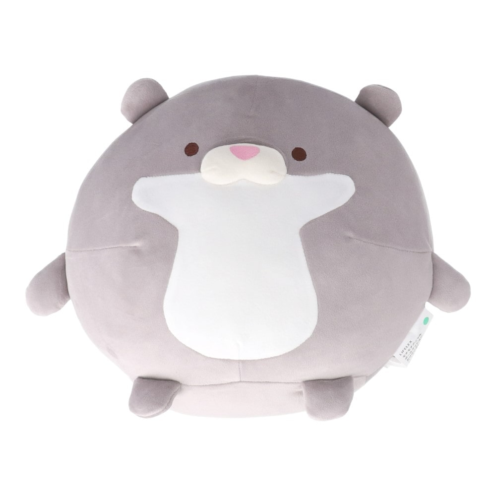 LIFELEX　モチモチアニマルボールクッション　カワウソ　グレー カワウソ・グレー