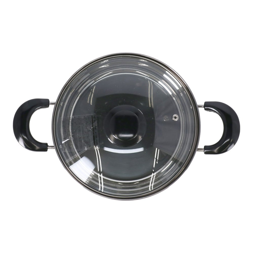 ３層底両手鍋　２２ｃｍ　ＫＨＭ０５－８１４２　ＩＨ２００Ｖ電磁調理器対応　ガスコンロ直火用 ２２ｃｍ