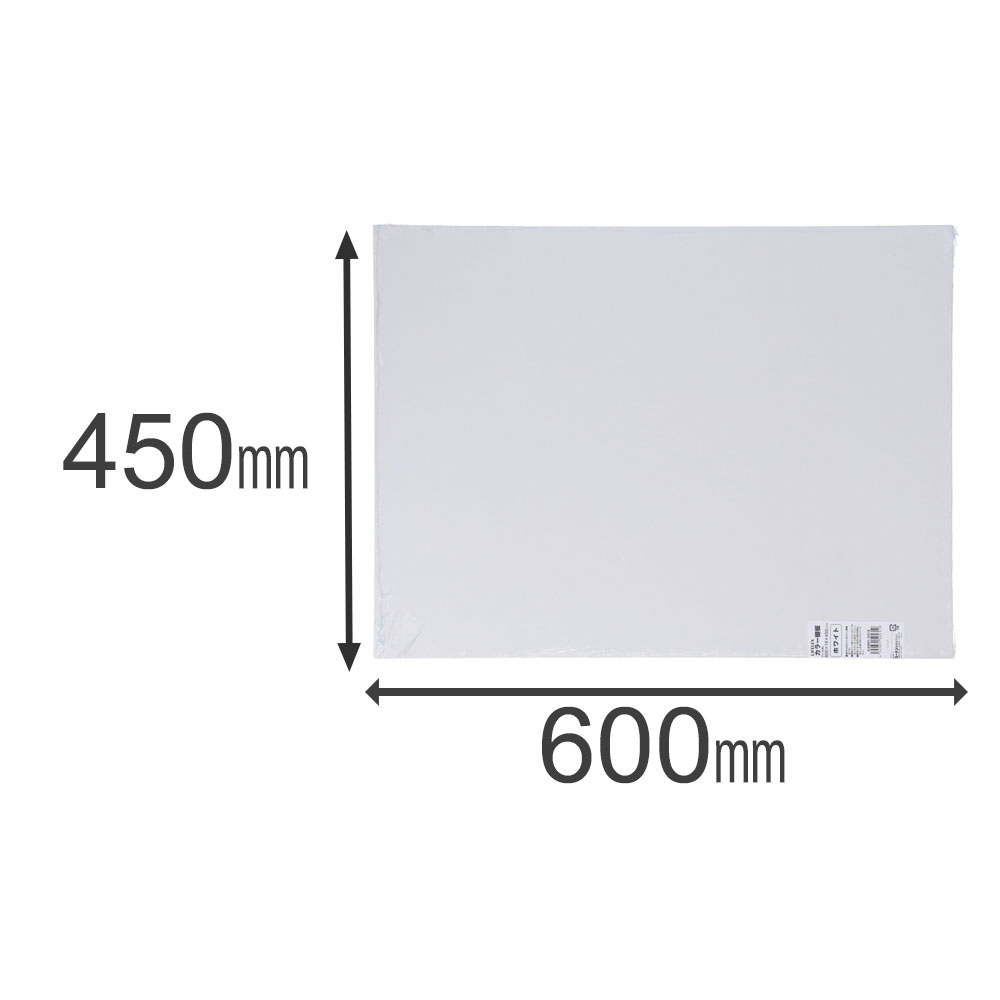 カラー棚板　ホワイト(単色)　約６００×１６×４５０ｍｍ 600×450