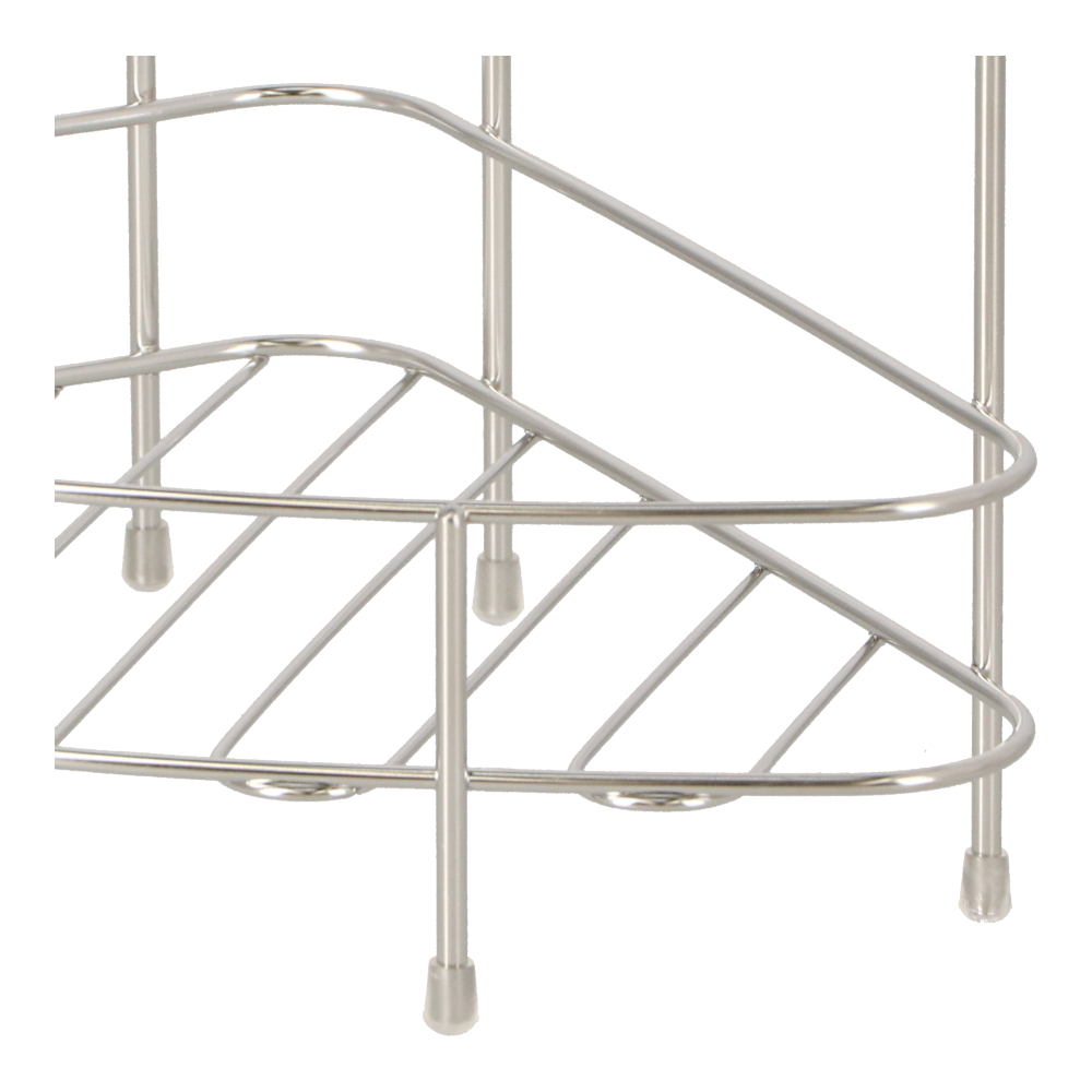 LIFELEX　ステンレスバスラックコーナー２段　ＣＪ２１－４４３４　シルバー コーナー2段