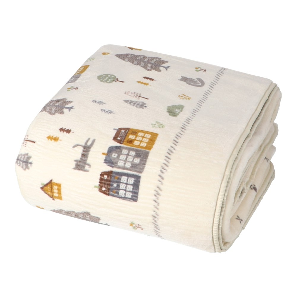 【アウトレット】LIFELEX　吸湿発熱ふっくらラグ　ネコ　８０×１８５ＩＶＯ ネコ　80×１85