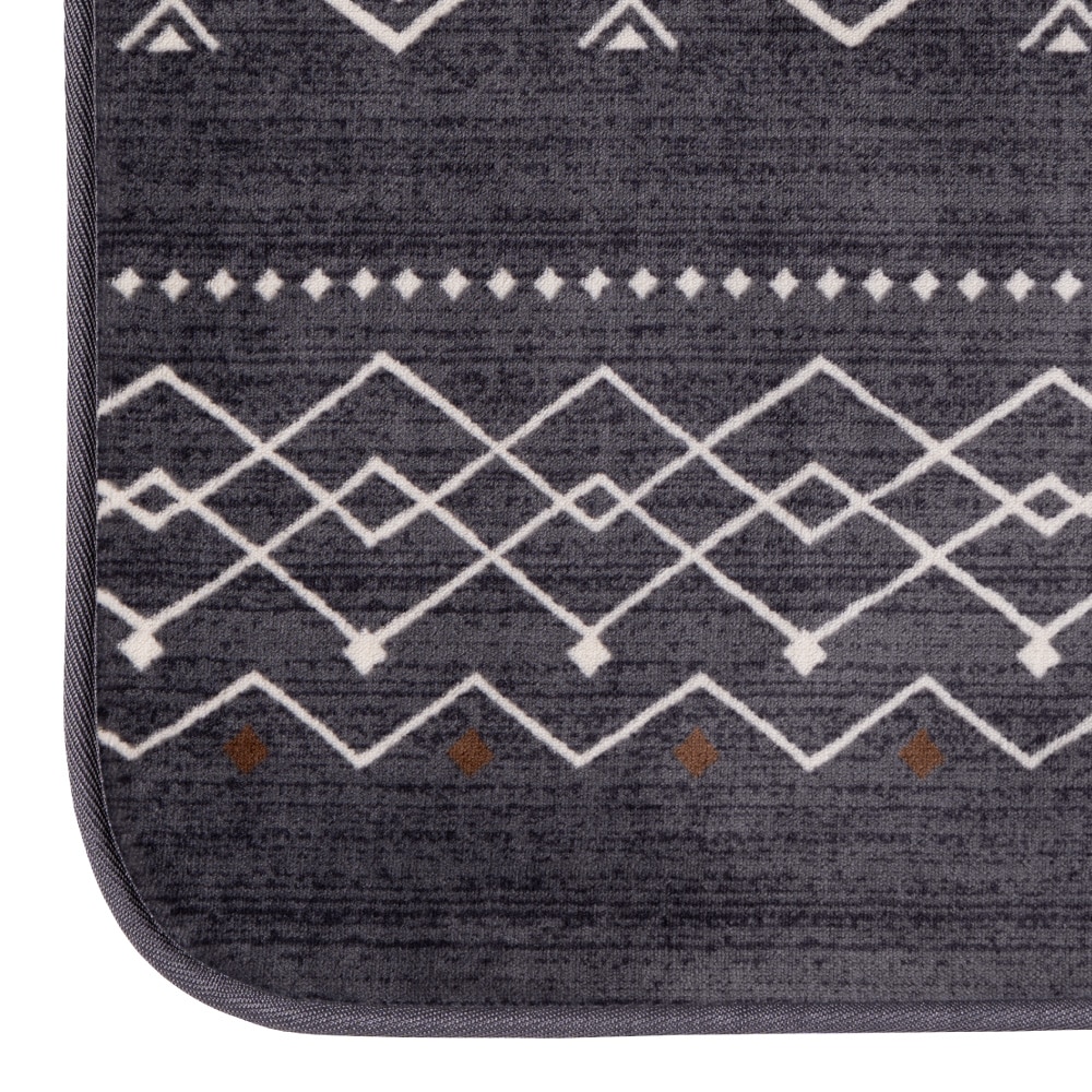 【アウトレット】LIFELEX　吸湿発熱ふっくらラグ　キリム　８０×１８５ＤＧＹ キリム　80×１85