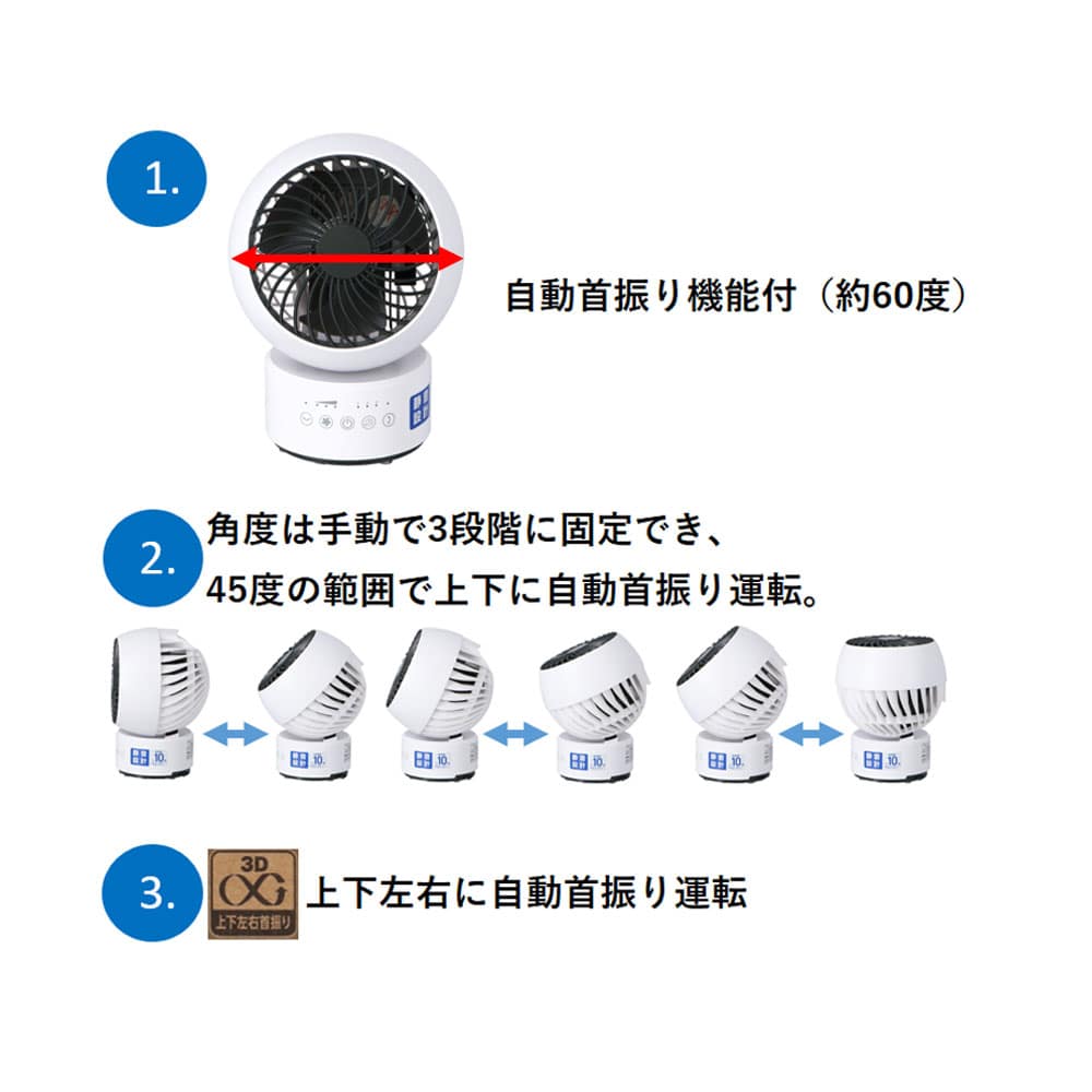 PortTech リモコンサーキュレーター ＰＴＺ－ＲＦＫＷ１５１（ＷＧ）(ホワイト): 家電・照明|ホームセンターコーナンの通販サイト