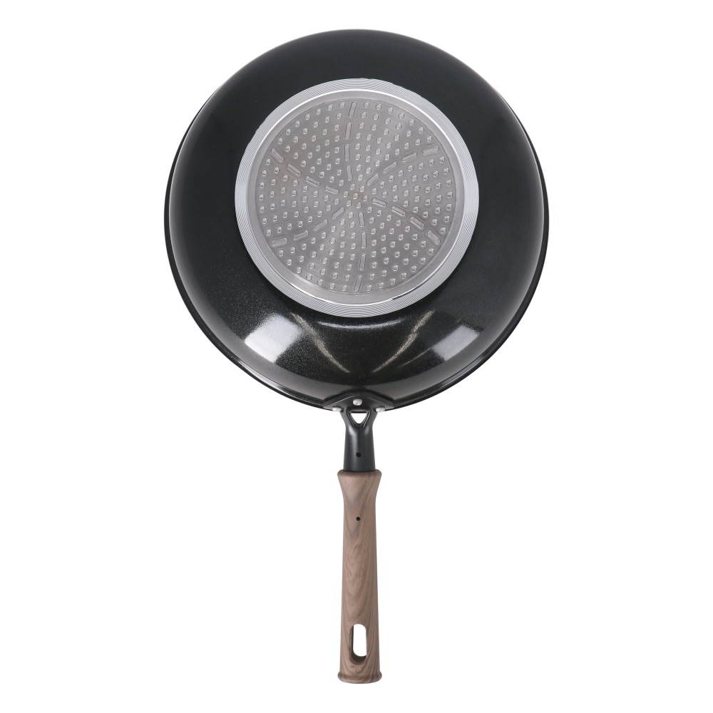 LIFELEX　３０００ｔプレスで圧縮したＩＨフライパン２８ｃｍ炒め　ＩＨＭＰー２８Ｗ　メタリックブラック 28cm炒め