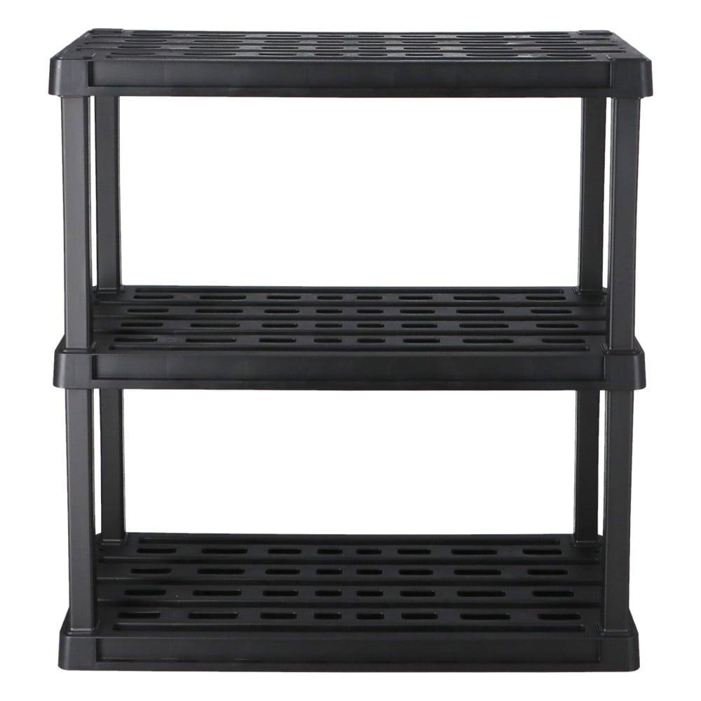 プラスチックラック　３段　Ｗ９１４　ＫＰＲ－９４３０　ブラック 3段 W914