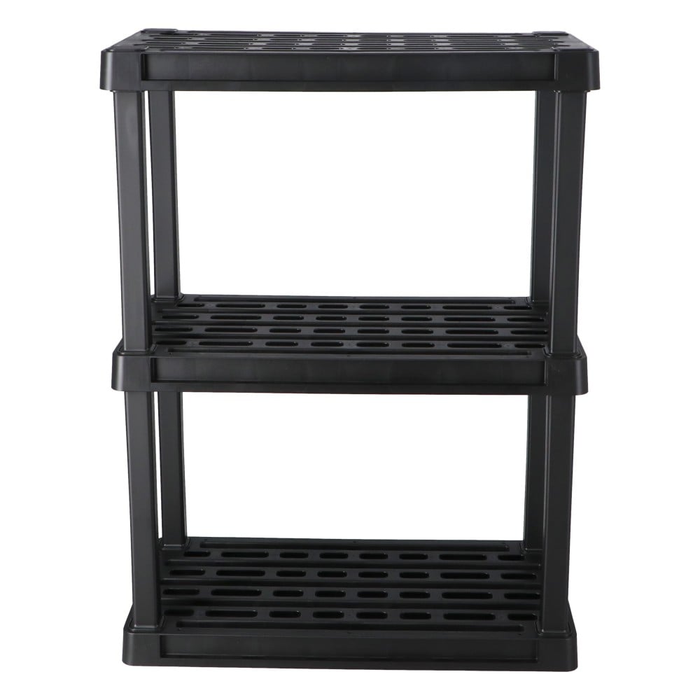 プラスチックラック　３段　Ｗ７２０　ＫＰＲ－９４６１　ブラック 3段 W720