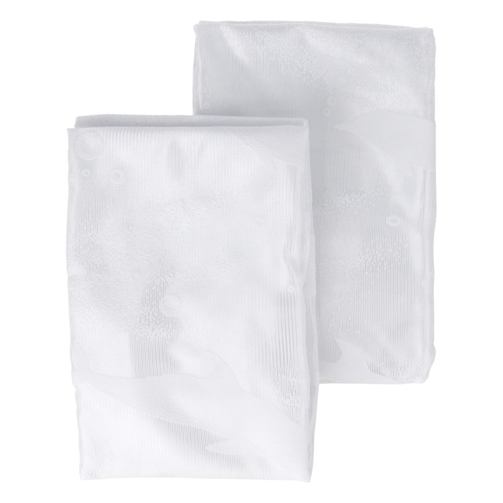 LIFELEX　レースカーテン　イルカマリン　１００×１７６ＷＨ １００×１７６ＷＨ