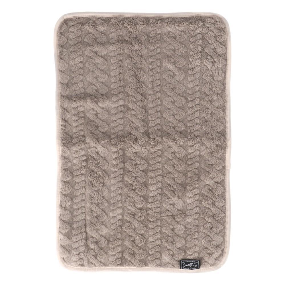 LIFELEX　ブランケットＬ　ケーブルニット　グレージュ　ＱＲ１２－４１０３　２６ＡＷ Ｌ